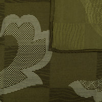 Vintage Kimono Silk Pocket Square - Olive