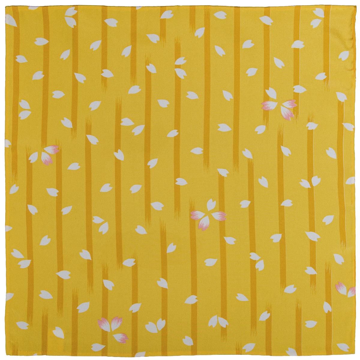 Vintage Kimono Silk Pocket Square - Yellow