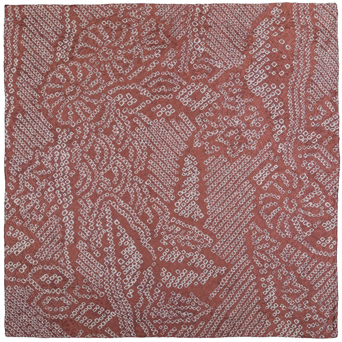 Vintage Kimono Silk Pocket Square - Peach