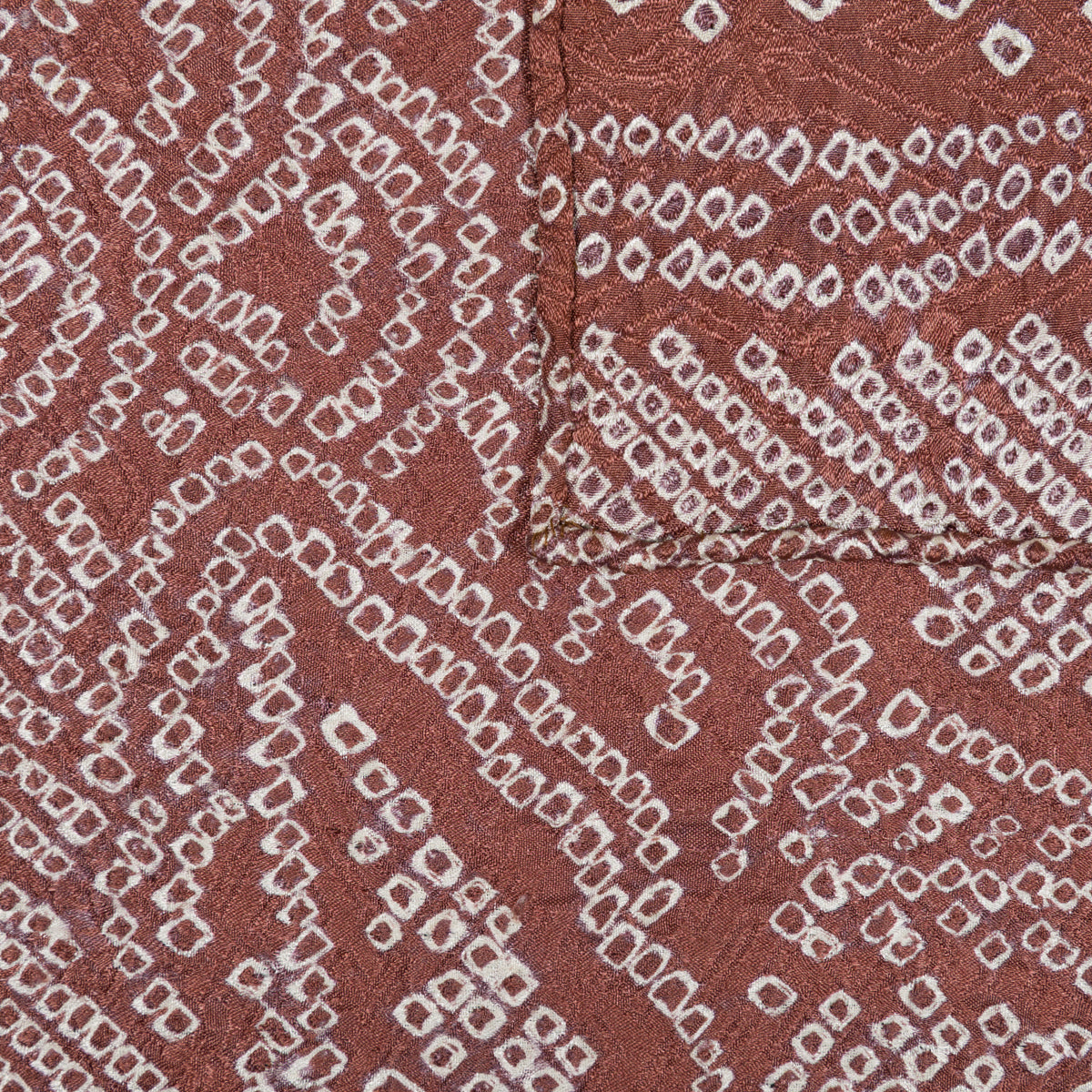 Vintage Kimono Silk Pocket Square - Peach