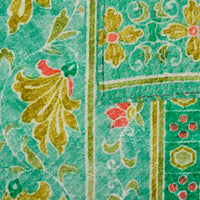 Vintage Kimono Silk Pocket Square - Green