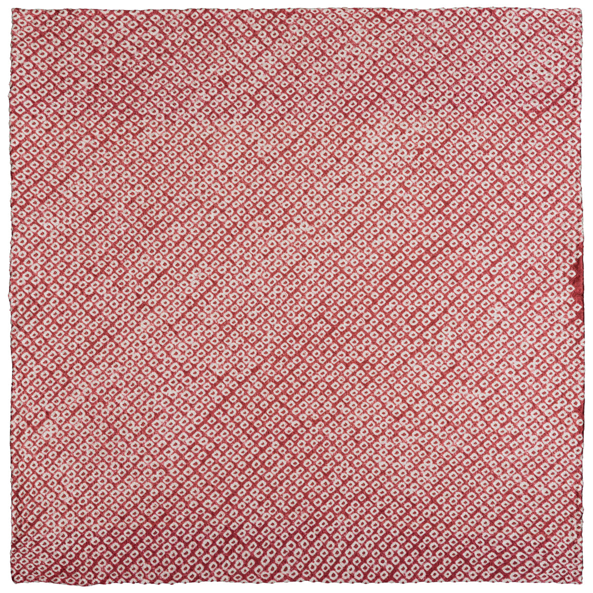 Vintage Kimono Silk Pocket Square - Cherry