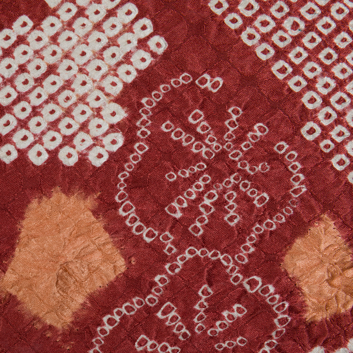 Vintage Kimono Silk Pocket Square - Cherry