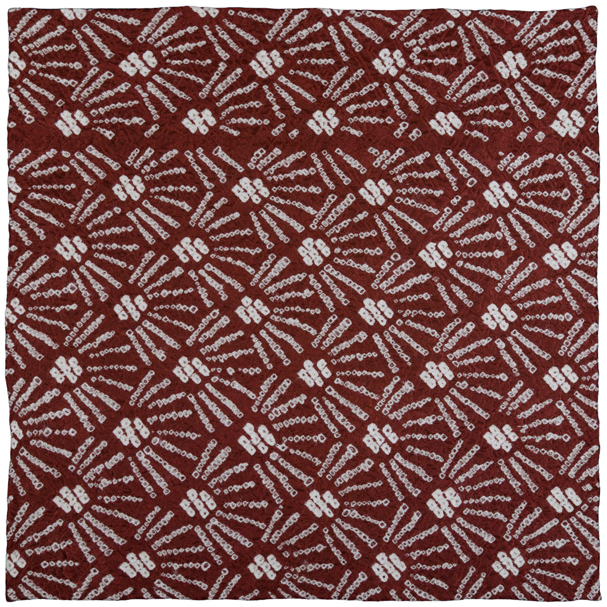Vintage Kimono Silk Pocket Square - Burgundy