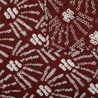 Vintage Kimono Silk Pocket Square - Burgundy