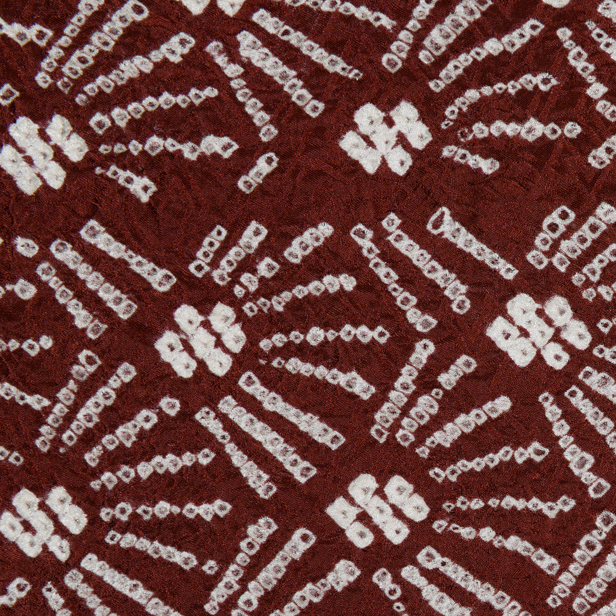 Vintage Kimono Silk Pocket Square - Burgundy