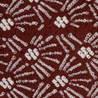 Vintage Kimono Silk Pocket Square - Burgundy