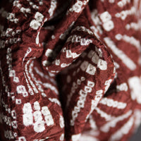 Vintage Kimono Silk Pocket Square - Burgundy
