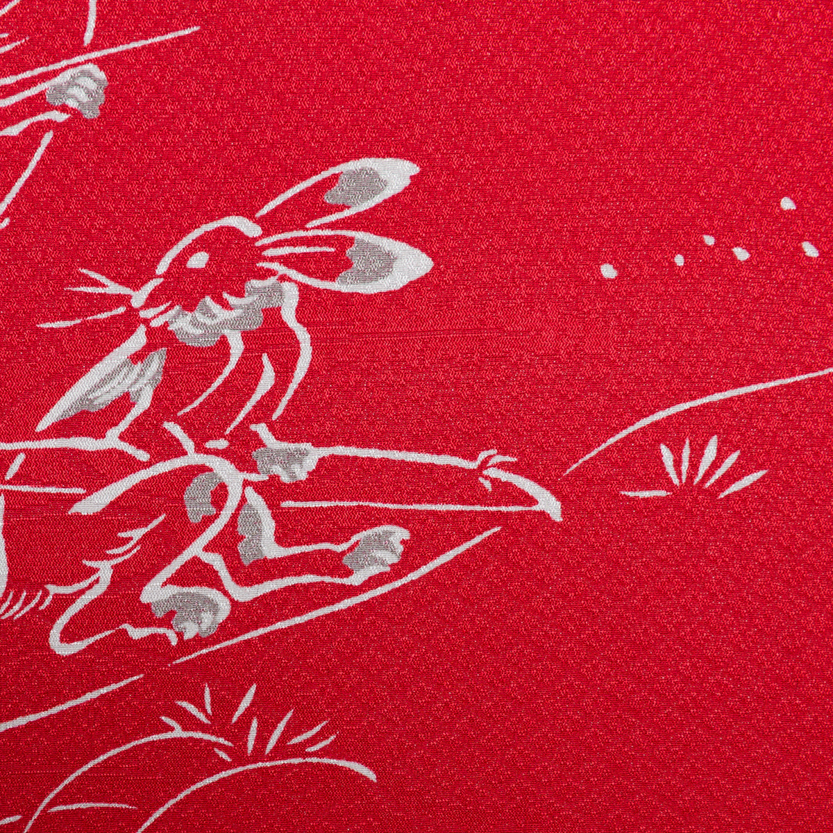 Vintage Kimono Silk Pocket Square - Red