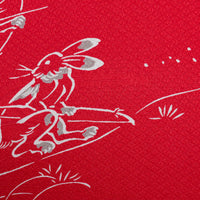 Vintage Kimono Silk Pocket Square - Red