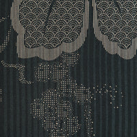 Vintage Kimono Silk Pocket Square - Charcoal