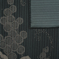 Vintage Kimono Silk Pocket Square - Charcoal