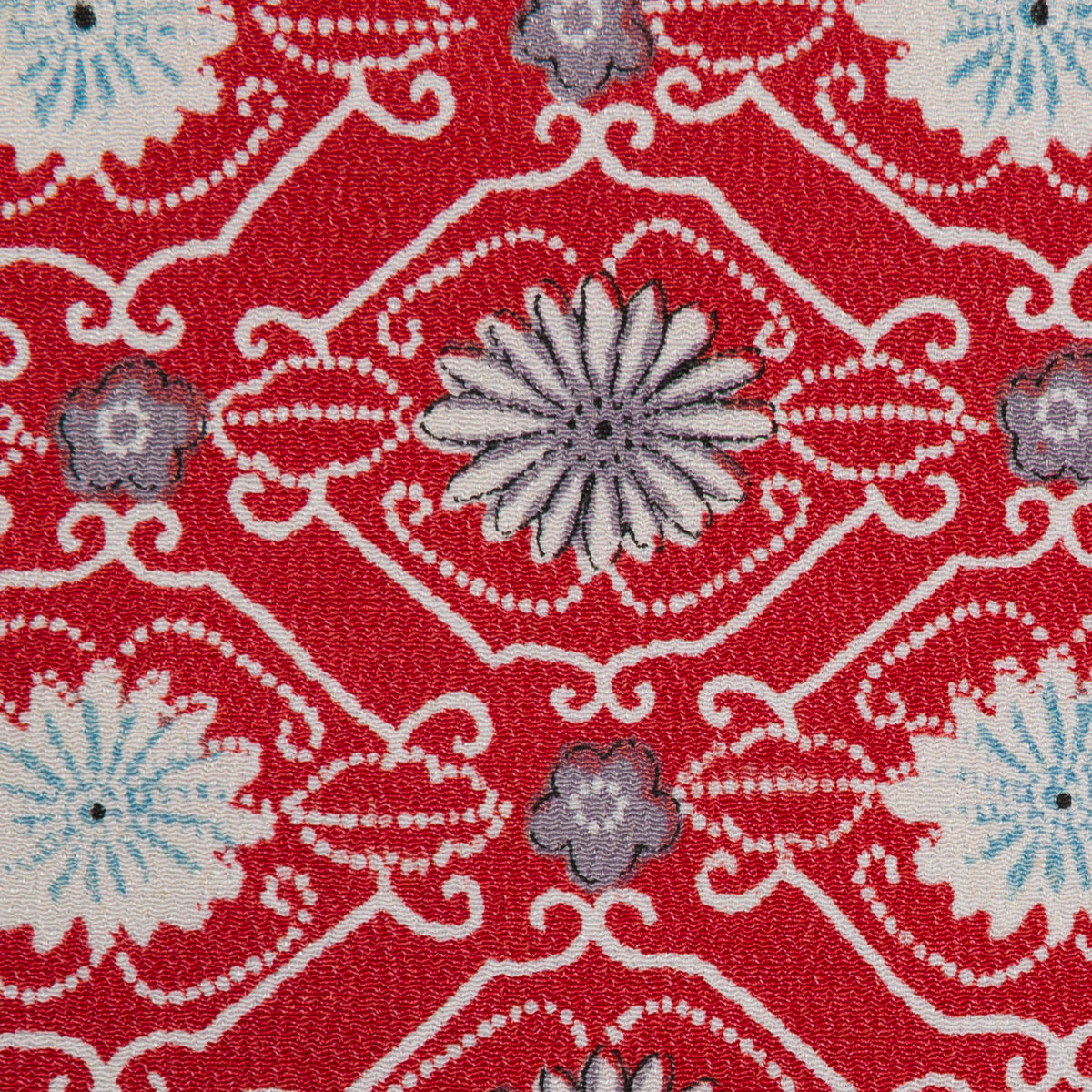 Vintage Kimono Silk Pocket Square - Cherry