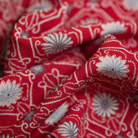 Vintage Kimono Silk Pocket Square - Cherry