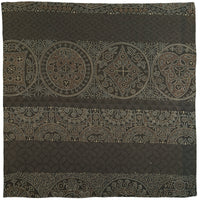 Vintage Kimono Silk Pocket Square - Charcoal