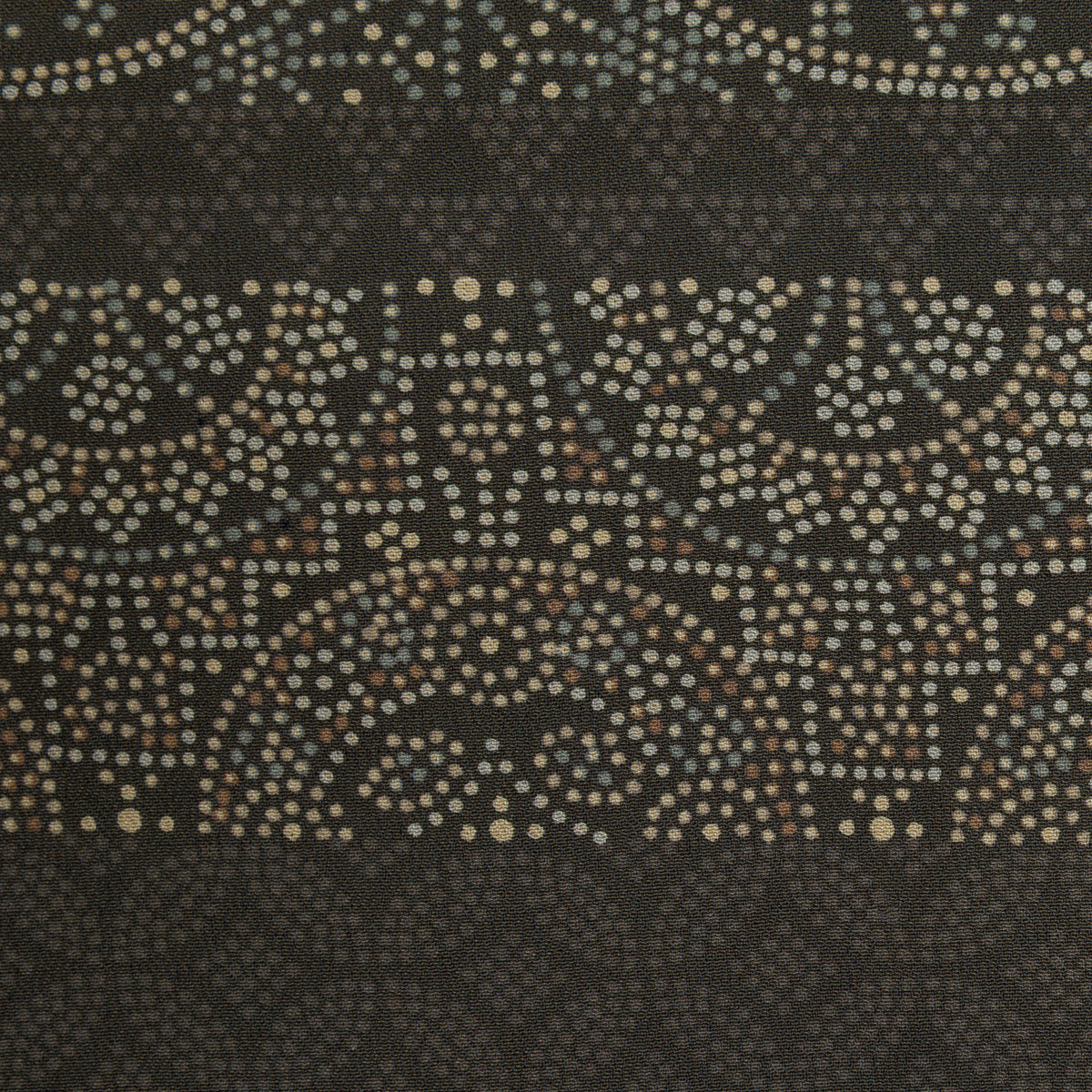 Vintage Kimono Silk Pocket Square - Charcoal