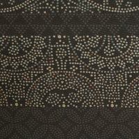 Vintage Kimono Silk Pocket Square - Charcoal