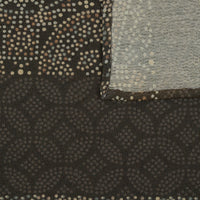 Vintage Kimono Silk Pocket Square - Charcoal