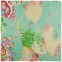 Vintage Kimono Silk Pocket Square - Green