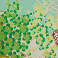 Vintage Kimono Silk Pocket Square - Green