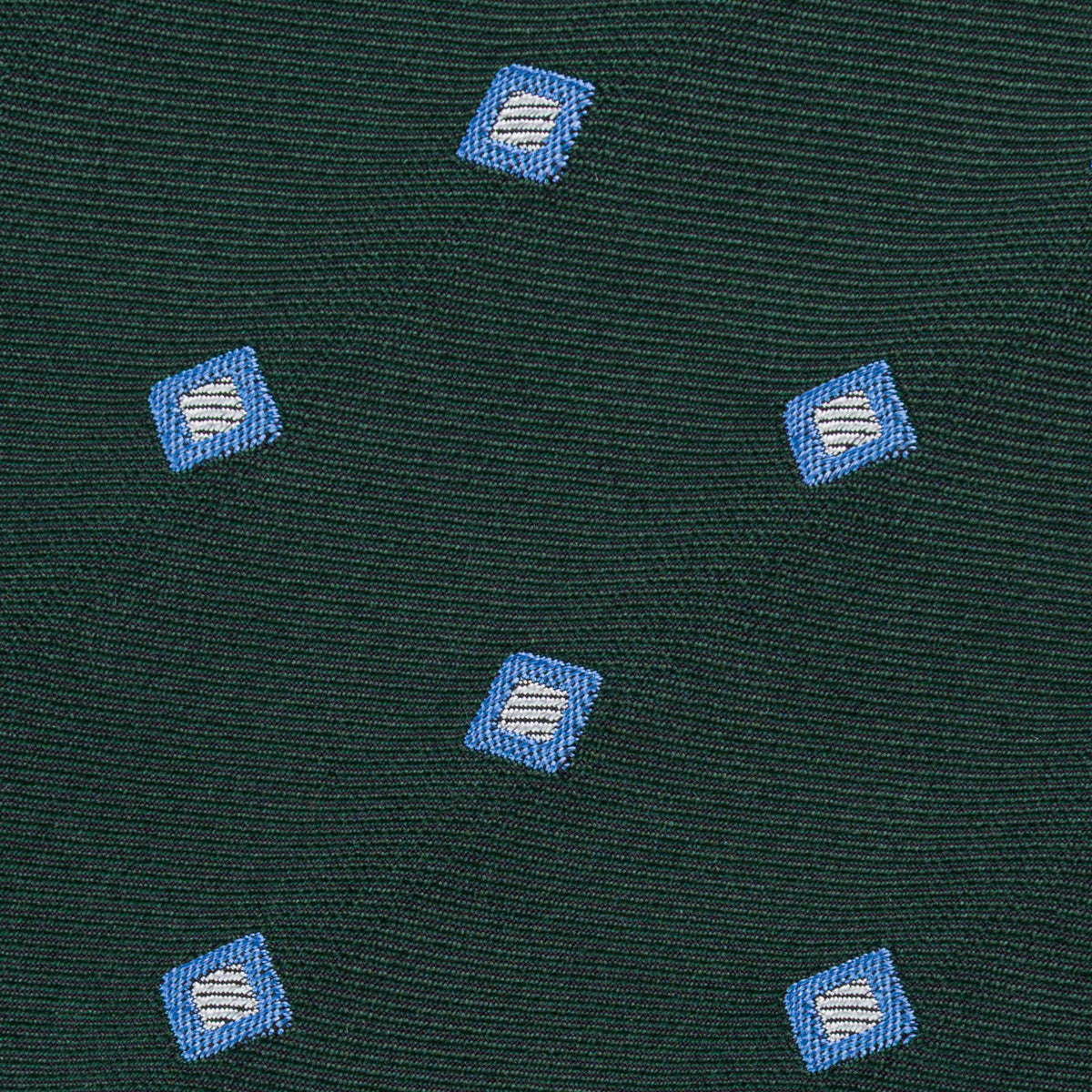 Geometrical Bespoke Silk Tie - Forest