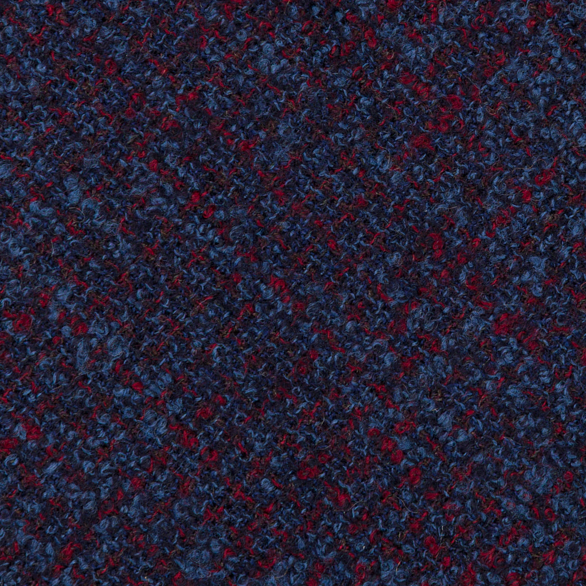 Mottled Bespoke Wool Tie - Navy / Burgundy