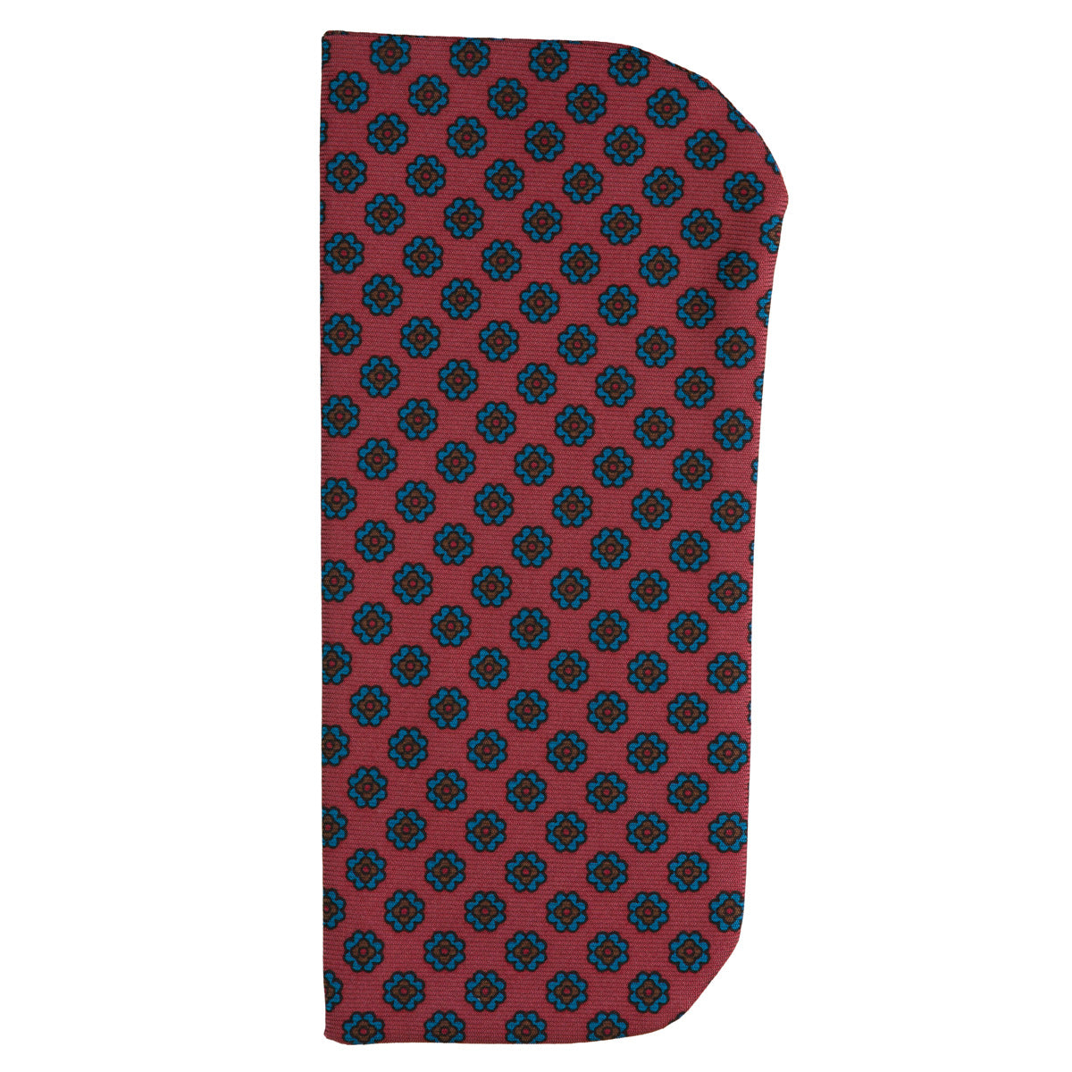 Floral Printed Silk Glasses Case - Cherry