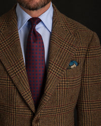 Ancient Madder Silk Tie - Burgundy - Hand-Rolled