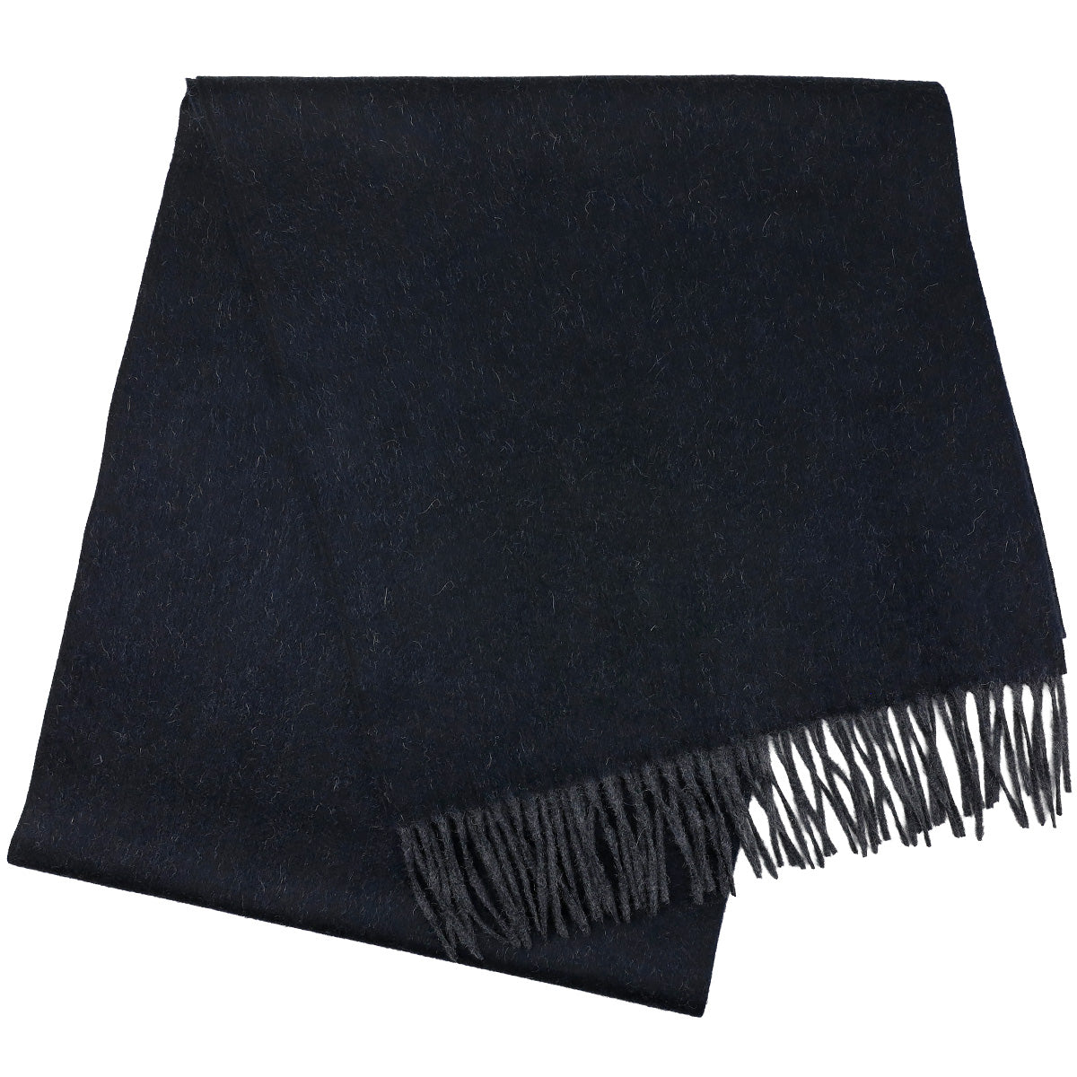 Double-Face Zibellino Cashmere Scarf - Navy / Grey
