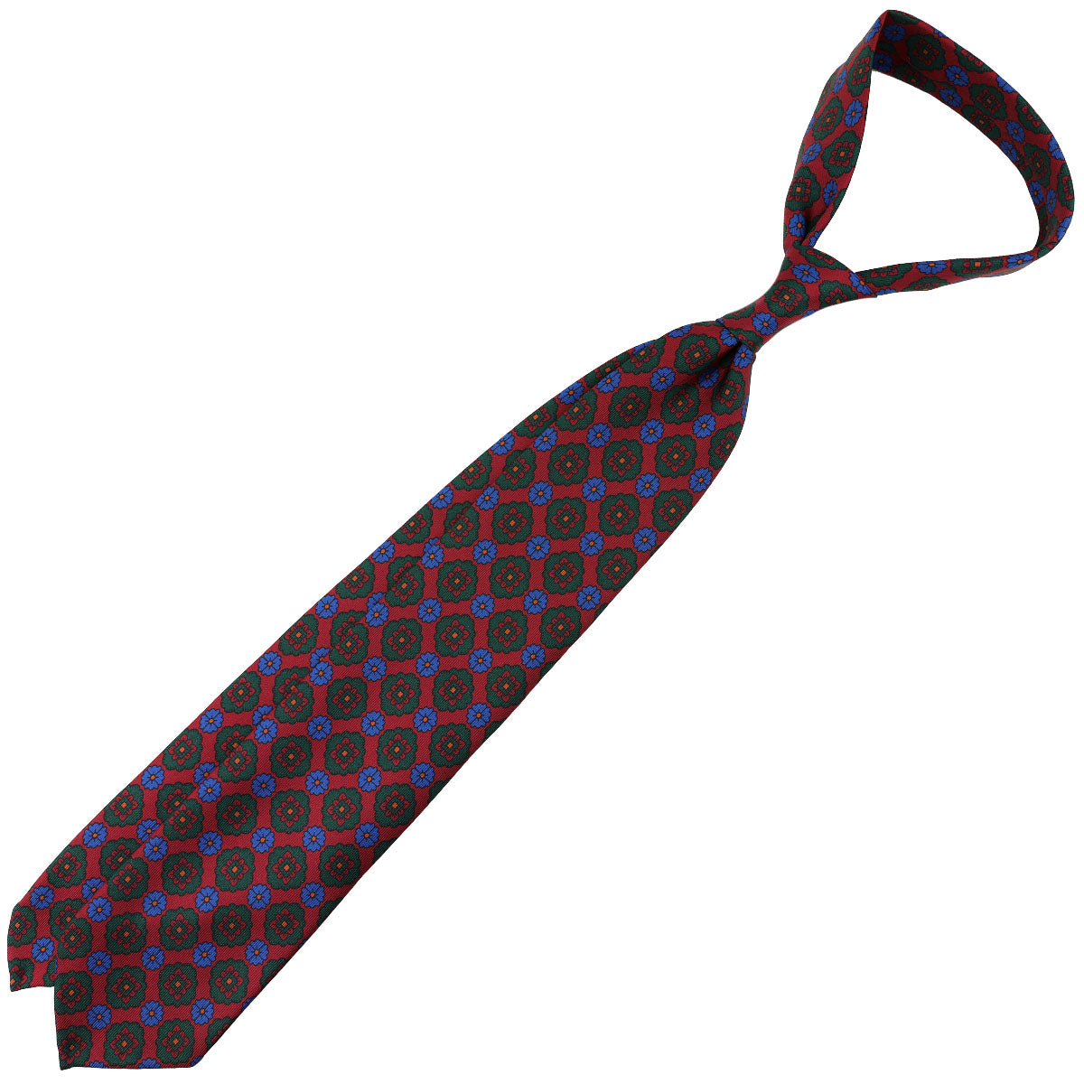 Ancient Madder Silk Tie - Cherry - Hand-Rolled