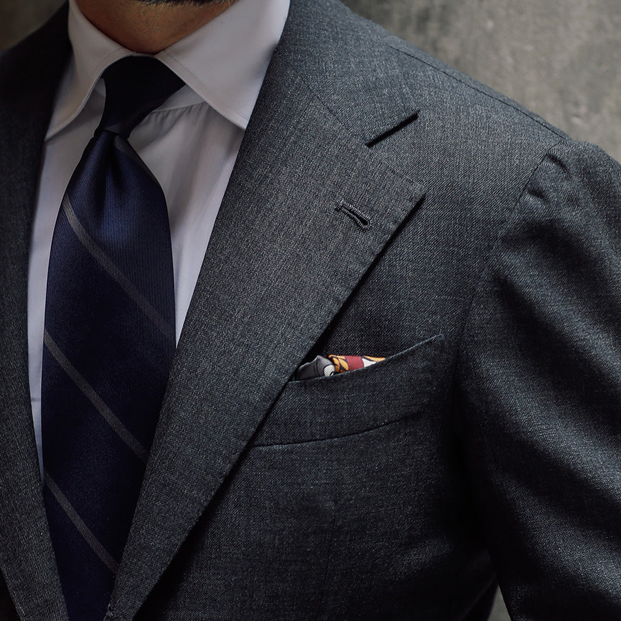 Animal Motif Silk Pocket Square - Burgundy - 40x40cm