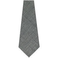 Dugdale Houndstooth Bespoke Wool Tie - Black / White