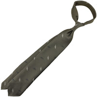 Floral Jacquard Silk Tie - Army - Hand-Rolled