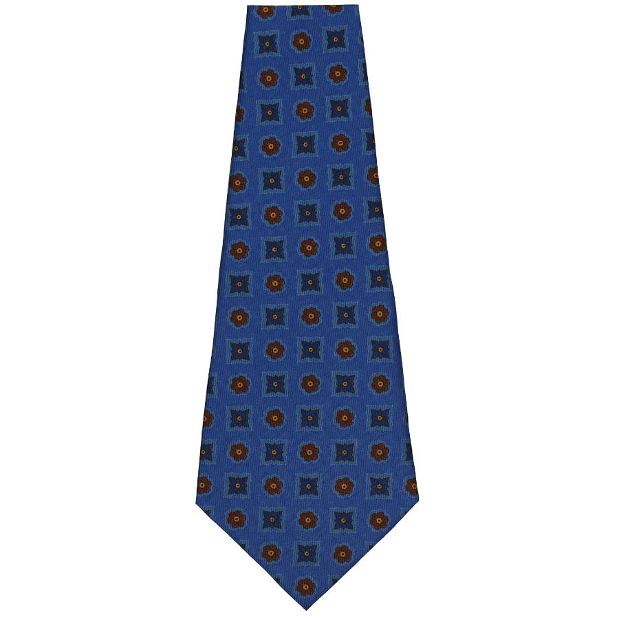 Ancient Madder Silk Bespoke Tie - Madder Blue