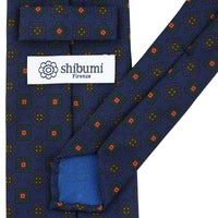 Ancient Madder Silk Tie - Navy - Hand-Rolled