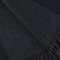 Double-Face Zibellino Cashmere Scarf - Navy / Grey