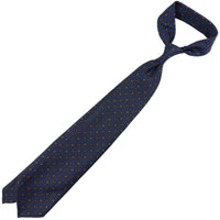 Ancient Madder Silk Tie - Navy - Hand-Rolled