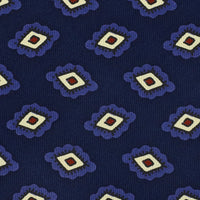 Ancient Madder Silk Bespoke Tie - Navy