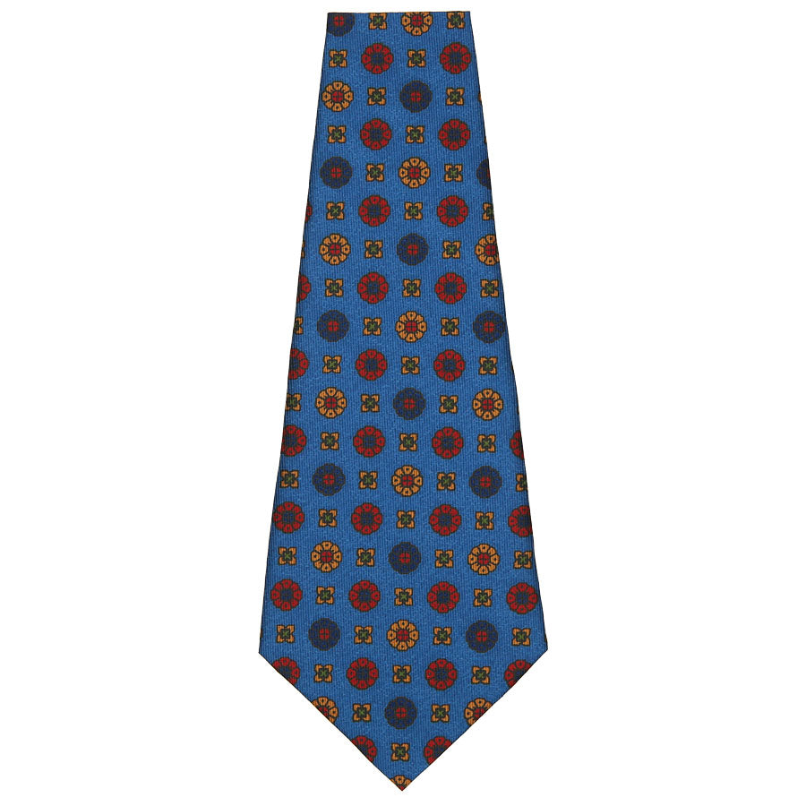 Ancient Madder Silk Bespoke Tie - Madder Blue