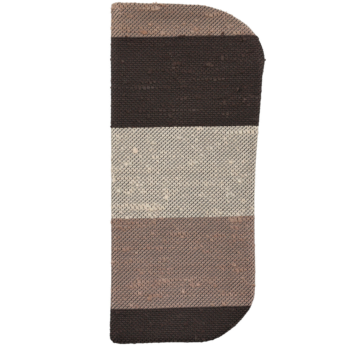 Striped Shantung Silk Glasses Case - Brown / Beige