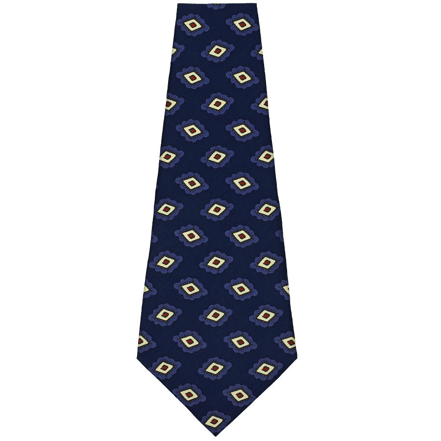 Ancient Madder Silk Bespoke Tie - Navy