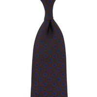 Ancient Madder Silk Tie - Brown - Hand-Rolled