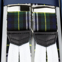 Wool Braces - Navy Tartan