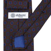 Ancient Madder Silk Tie - Brown - Hand-Rolled