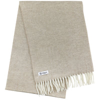 Cashmere Herringbone Scarf - Beige