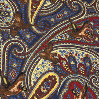 Paisley Motif Wool / Silk Pocket Square - Cream - 40x40cm