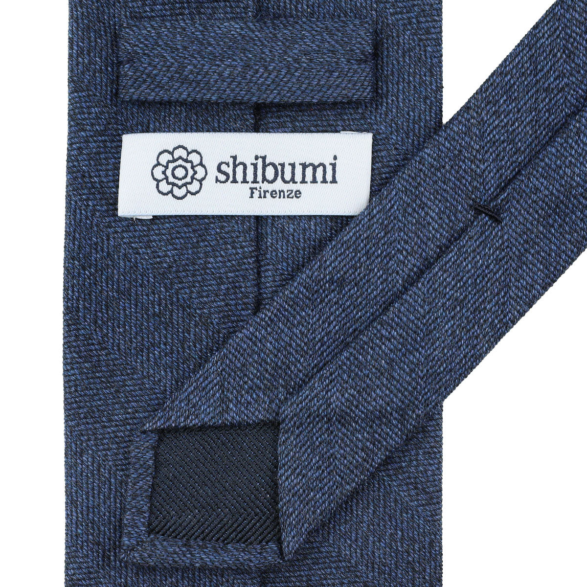 Herringbone Cotton / Silk Tie - Camel - Denim-Rolled