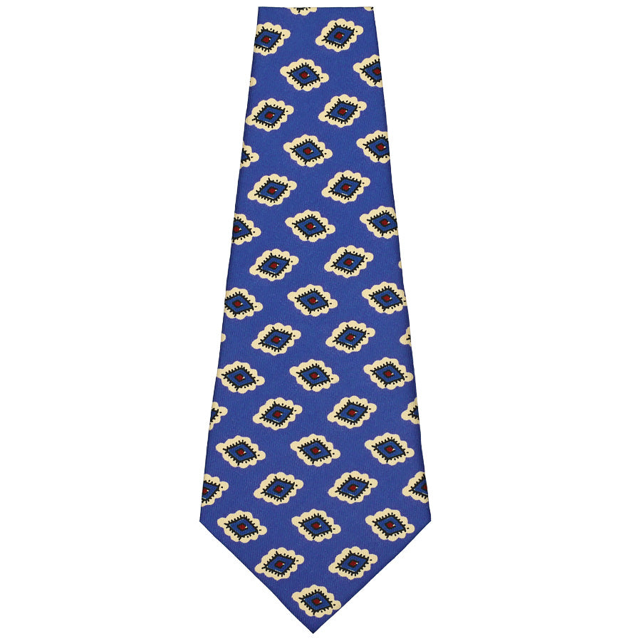 Ancient Madder Silk Bespoke Tie - Blue