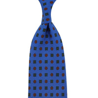 Ancient Madder Silk Tie - Madder Blue - Hand-Rolled