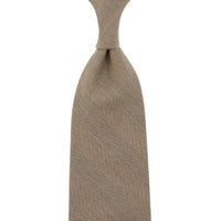 Herringbone Cotton / Silk Tie - Camel - Hand-Rolled